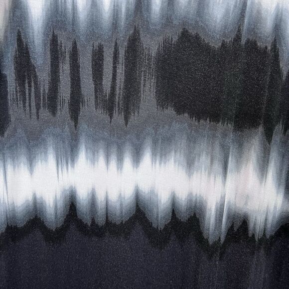 A.N.A. Women's Size 3X Maxi Skirt Black & White Tie Dye Side Slit Elastic Waist - Picture 2 of 5